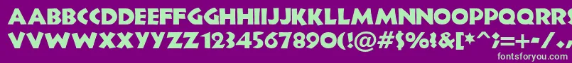 Newland Font – Green Fonts on Purple Background