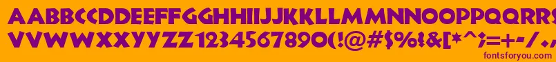 Newland Font – Purple Fonts on Orange Background