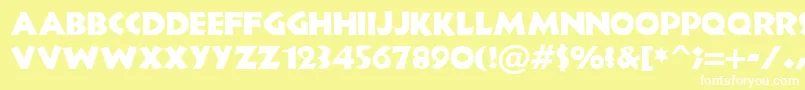 Newland Font – White Fonts on Yellow Background