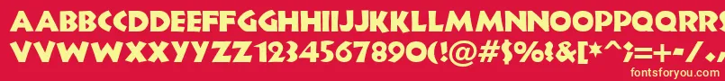 Newland Font – Yellow Fonts on Red Background