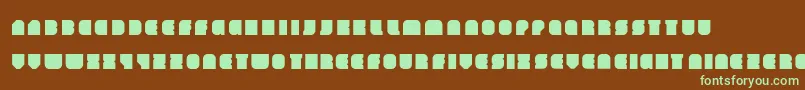 Шрифт Construct – зелёные шрифты на коричневом фоне