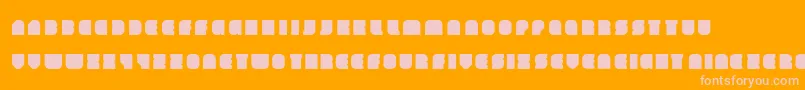 Construct Font – Pink Fonts on Orange Background