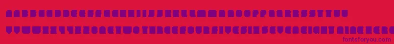 Police Construct – polices violettes sur fond rouge