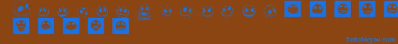 JackSkellingtonbats Font – Blue Fonts on Brown Background