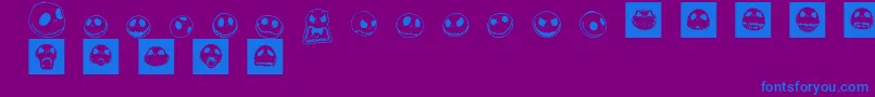 JackSkellingtonbats Font – Blue Fonts on Purple Background