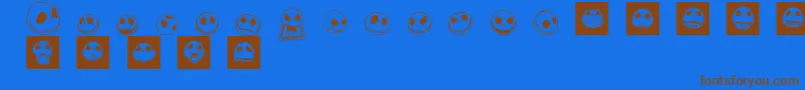 JackSkellingtonbats Font – Brown Fonts on Blue Background
