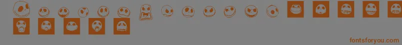 JackSkellingtonbats Font – Brown Fonts on Gray Background