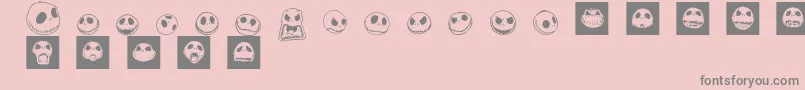 JackSkellingtonbats Font – Gray Fonts on Pink Background