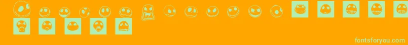 JackSkellingtonbats Font – Green Fonts on Orange Background