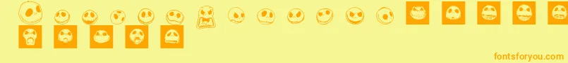 More about JackSkellingtonbats Font JackSkellingtonbats Font – Orange Fonts on Yellow Background