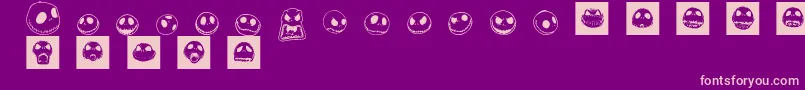 JackSkellingtonbats Font – Pink Fonts on Purple Background