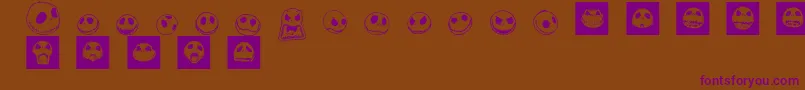 JackSkellingtonbats Font – Purple Fonts on Brown Background