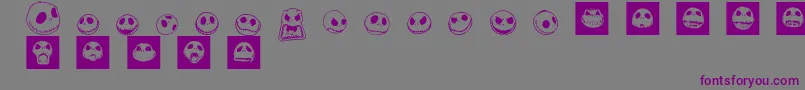 JackSkellingtonbats Font – Purple Fonts on Gray Background