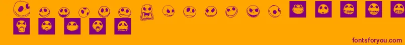 JackSkellingtonbats Font – Purple Fonts on Orange Background