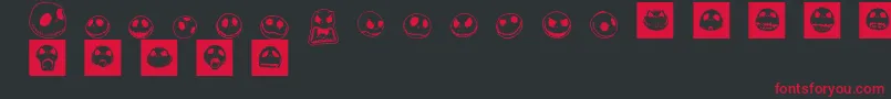 JackSkellingtonbats Font – Red Fonts on Black Background