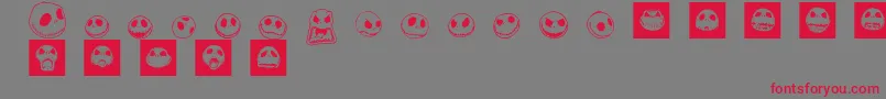 JackSkellingtonbats Font – Red Fonts on Gray Background