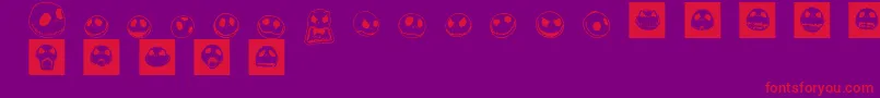 JackSkellingtonbats Font – Red Fonts on Purple Background