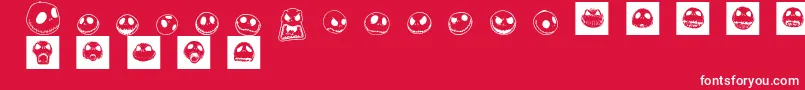 JackSkellingtonbats Font – White Fonts on Red Background
