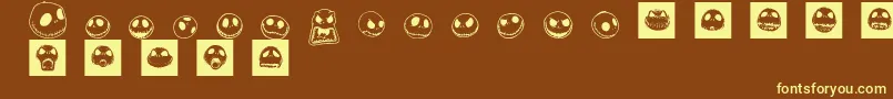 JackSkellingtonbats Font – Yellow Fonts on Brown Background