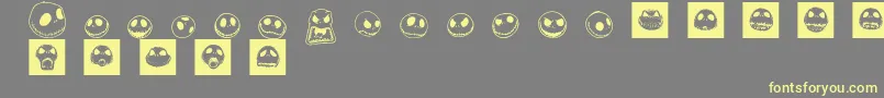 JackSkellingtonbats Font – Yellow Fonts on Gray Background