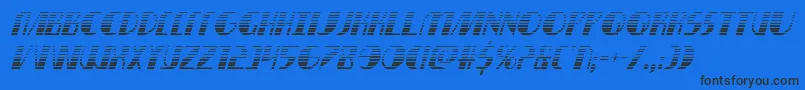 Шрифт Nathanbrazilgradital – чёрные шрифты на синем фоне