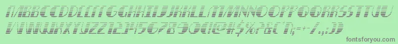 Nathanbrazilgradital-fontti – harmaat kirjasimet vihreällä taustalla