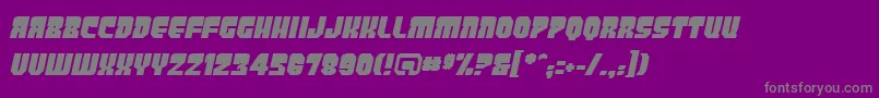 PanicbuttonBbItalic-fontti – harmaat kirjasimet violetilla taustalla