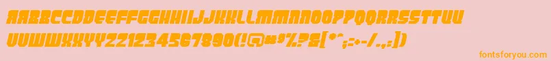 PanicbuttonBbItalic-Schriftart – Orangefarbene Schriften auf rosa Hintergrund