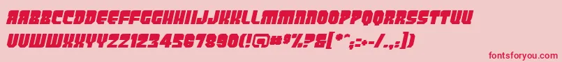 PanicbuttonBbItalic Font – Red Fonts on Pink Background