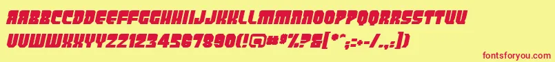 PanicbuttonBbItalic Font – Red Fonts on Yellow Background