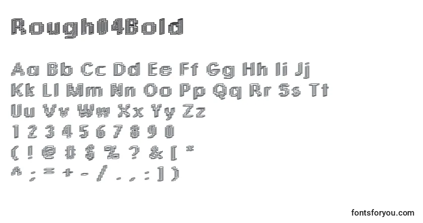 Czcionka Rough04Bold – alfabet, cyfry, specjalne znaki