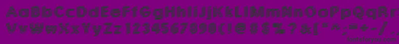 Rough04Bold-Schriftart – Schwarze Schriften auf violettem Hintergrund