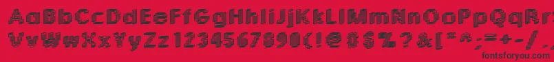 Rough04Bold Font – Black Fonts on Red Background