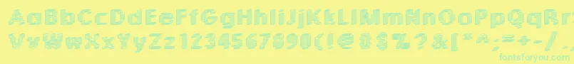 Saiba mais sobre a fonte Rough04Bold Fonte Rough04Bold – fontes verdes em um fundo amarelo