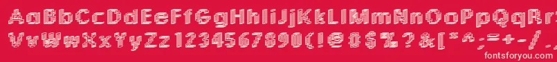 Rough04Bold Font – Pink Fonts on Red Background