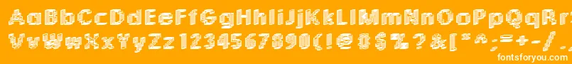 Rough04Bold Font – White Fonts on Orange Background