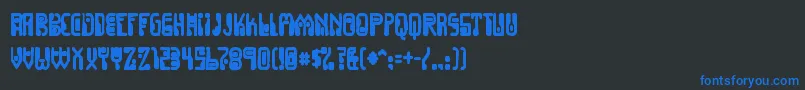 Dignityoflabourink Font – Blue Fonts on Black Background