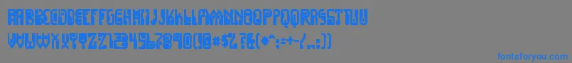 フォントDignityoflabourink – 灰色の背景に青い文字