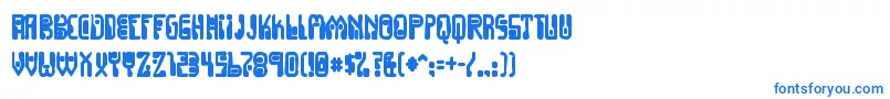 Dignityoflabourink-Schriftart – Blaue Schriften auf weißem Hintergrund