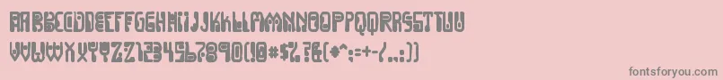 フォントDignityoflabourink – ピンクの背景に灰色の文字