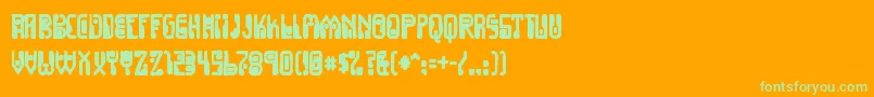 Dignityoflabourink Font – Green Fonts on Orange Background