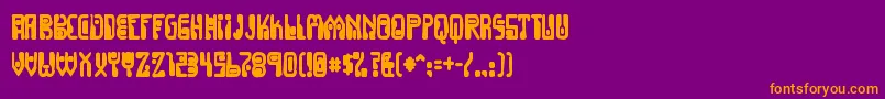 Dignityoflabourink Font – Orange Fonts on Purple Background