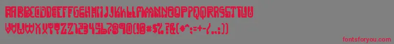 Dignityoflabourink-Schriftart – Rote Schriften auf grauem Hintergrund