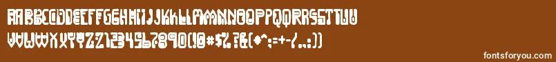 Шрифт Dignityoflabourink – белые шрифты на коричневом фоне