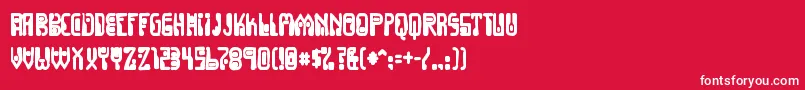 フォントDignityoflabourink – 赤い背景に白い文字