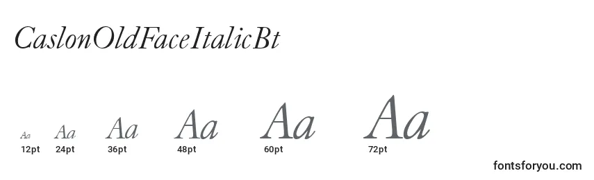 CaslonOldFaceItalicBt Font Sizes