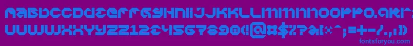 VaporbytePhat Font – Blue Fonts on Purple Background