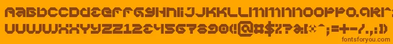 VaporbytePhat Font – Brown Fonts on Orange Background