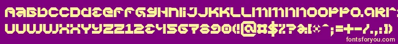 VaporbytePhat Font – Yellow Fonts on Purple Background