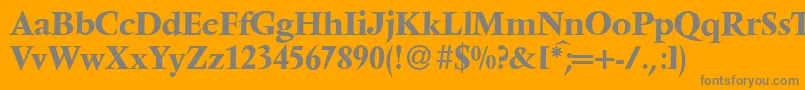 V691RomanBold Font – Gray Fonts on Orange Background